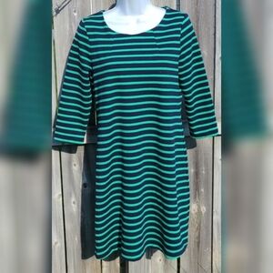 Gap Stripe Dress in Navy Blue and Green New Without Tags
